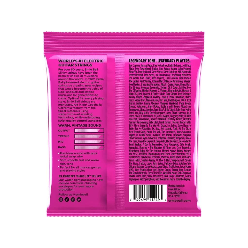 Ernie Ball Super Slinky Classic Rock N Roll Pure Nickel 9-42 Electric Guitar Strings - 3 Pack