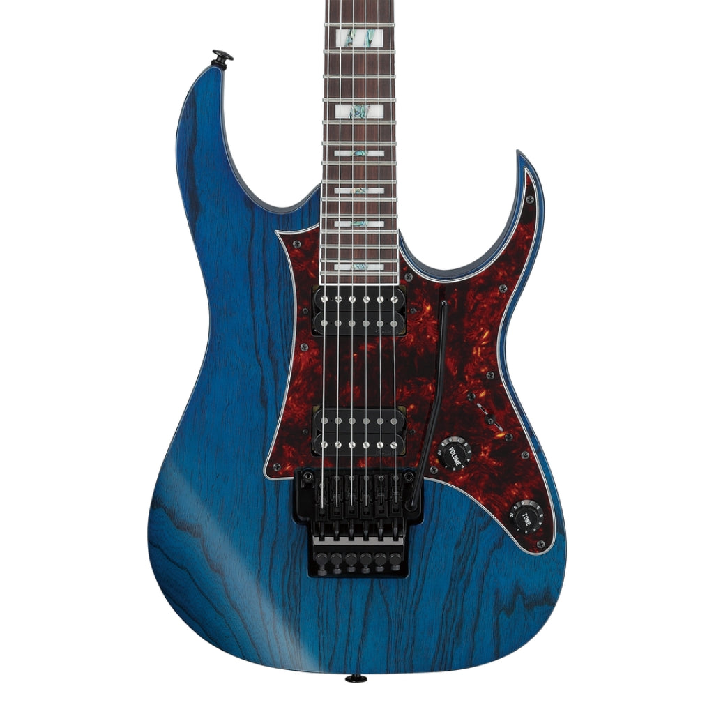 Ibanez - Prestige RG653DX Electric Guitar - Transparent Deep Blue Flat
