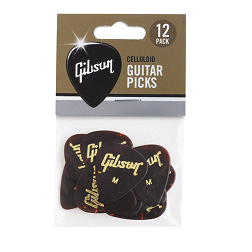 Gibson Tortoise Picks 12 Pack Medium