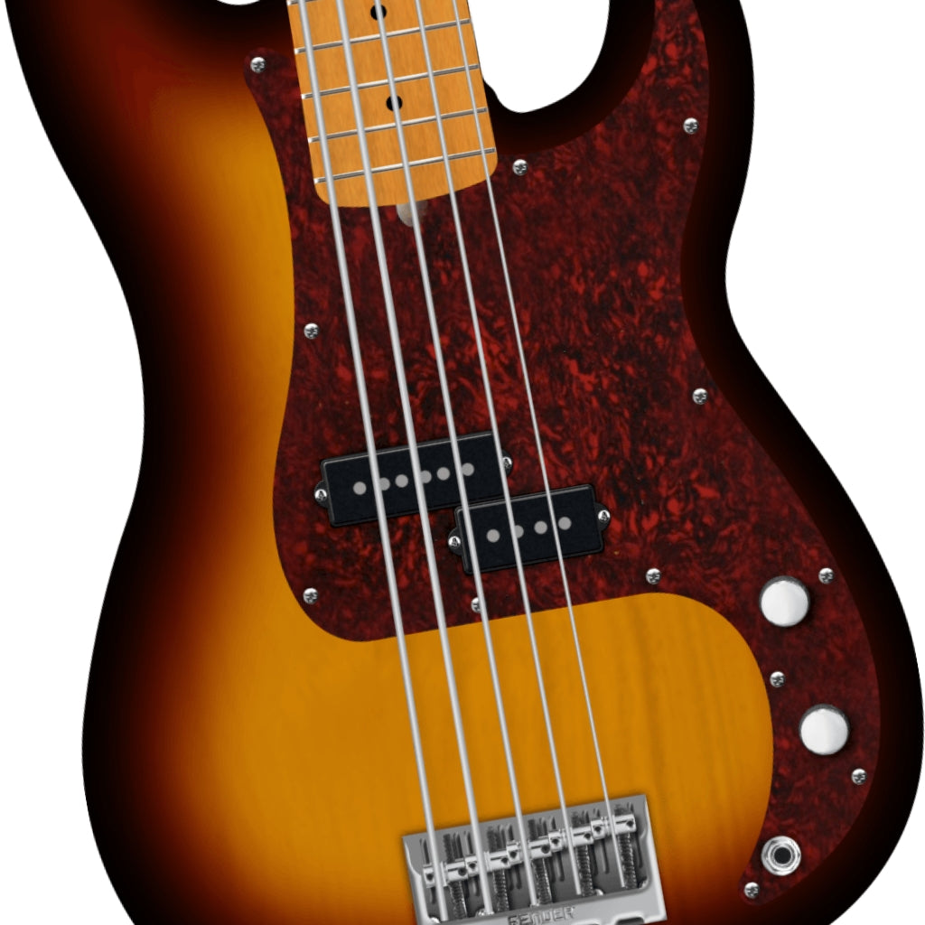 Fender American Professional Precision Bass V Guitar - 3-Color Sunburst, Maple Fingerboard