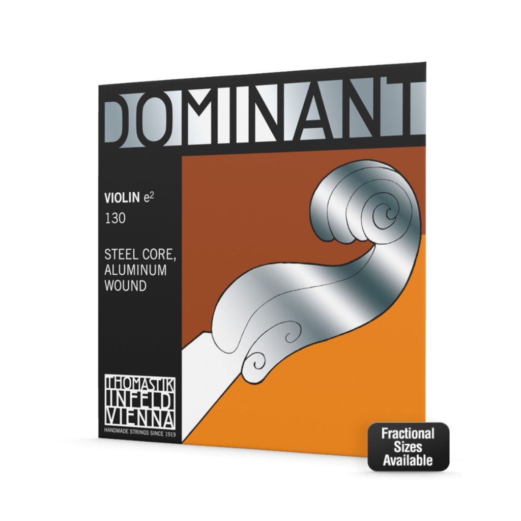 Thomastik - DT130 3/4 Dominant Violin String - E, Aluminum Wound, Carbon Steel Core