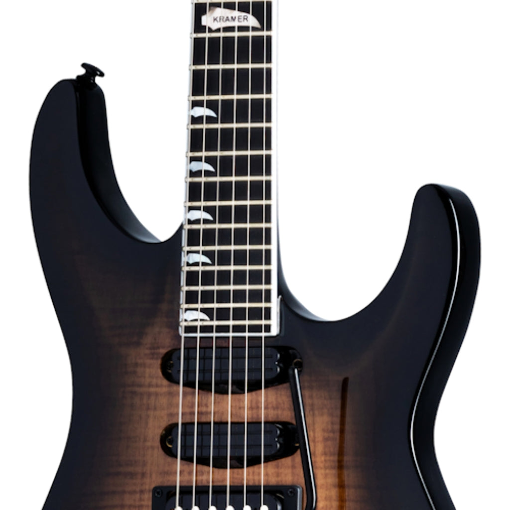 Kramer - SM-1 Figured Electric Guitar - Black Denim Perimeter