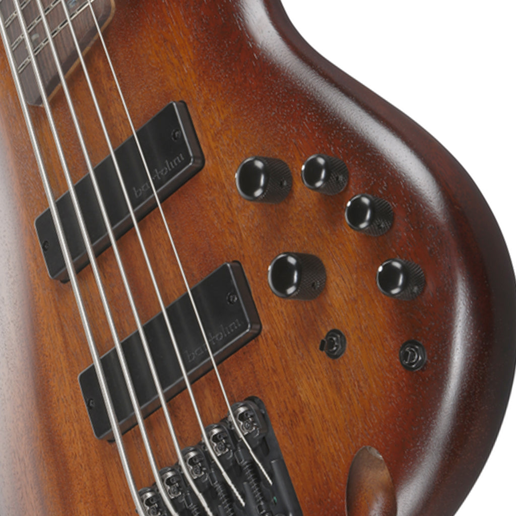 Ibanez SR505A 5-String Electric Bass Bartolini Pickups - Mahogany Brown Burst Low Gloss