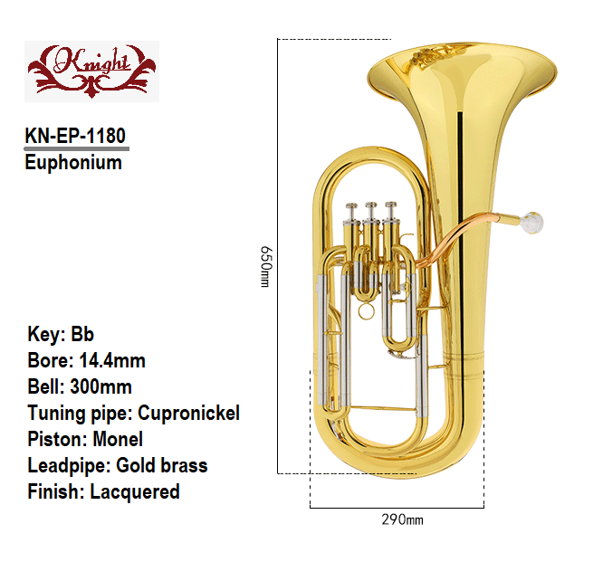 Knight Euphonium EP-1180, 3 Pistons, with Case