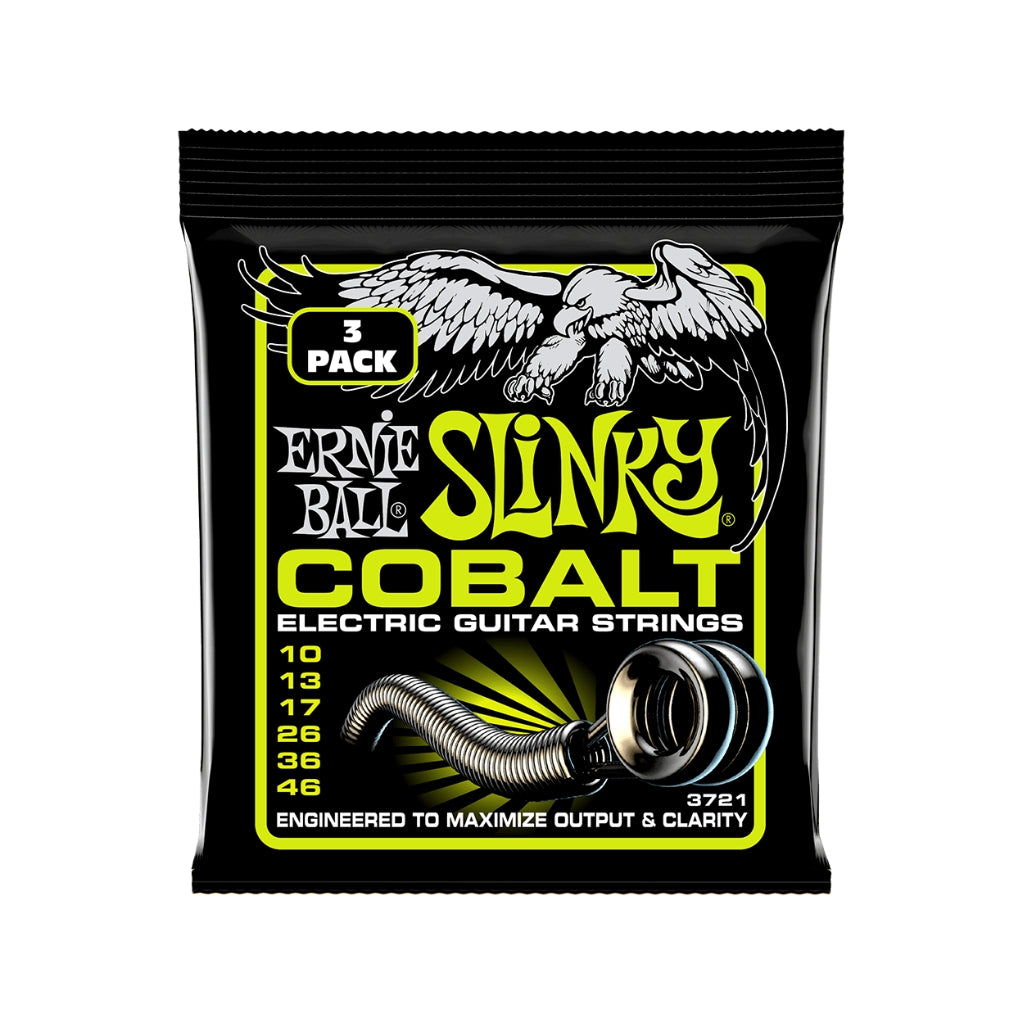 Ernie Ball Regular Slinky Cobalt 10-46 Electric Guitar Strings - 3 Pack