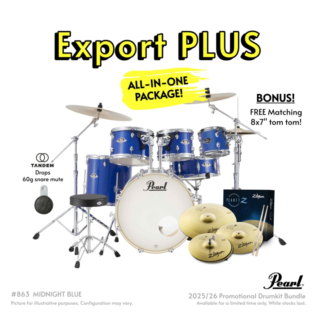 Pearl - Export Plus 5pc 20" Fusion Drum Kit with Zildjian Cymbals - Midnight Blue