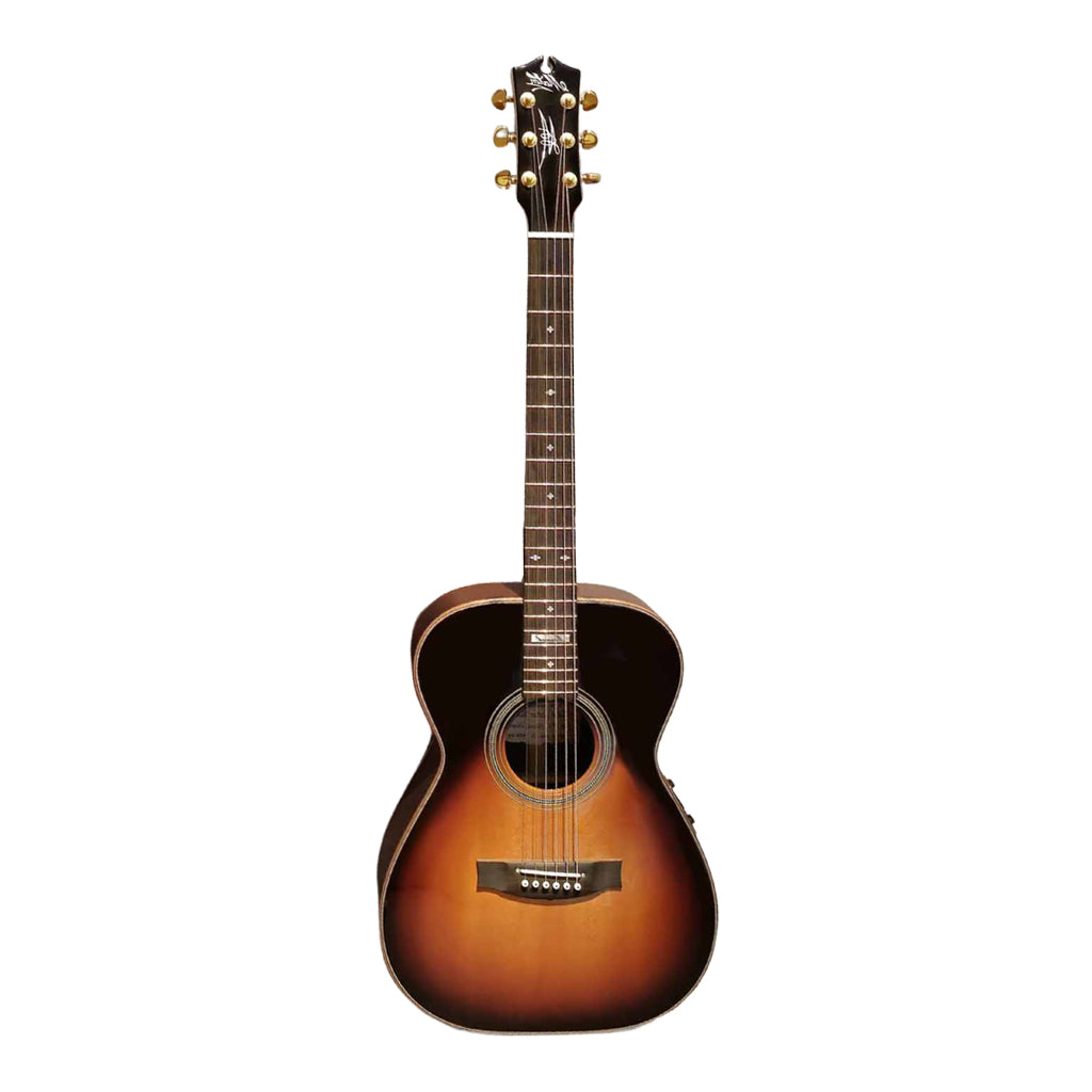 Maton EM100 808 Messiah Series Left Handed Acoustic-Electric Guitar - Tobacco Sunburst