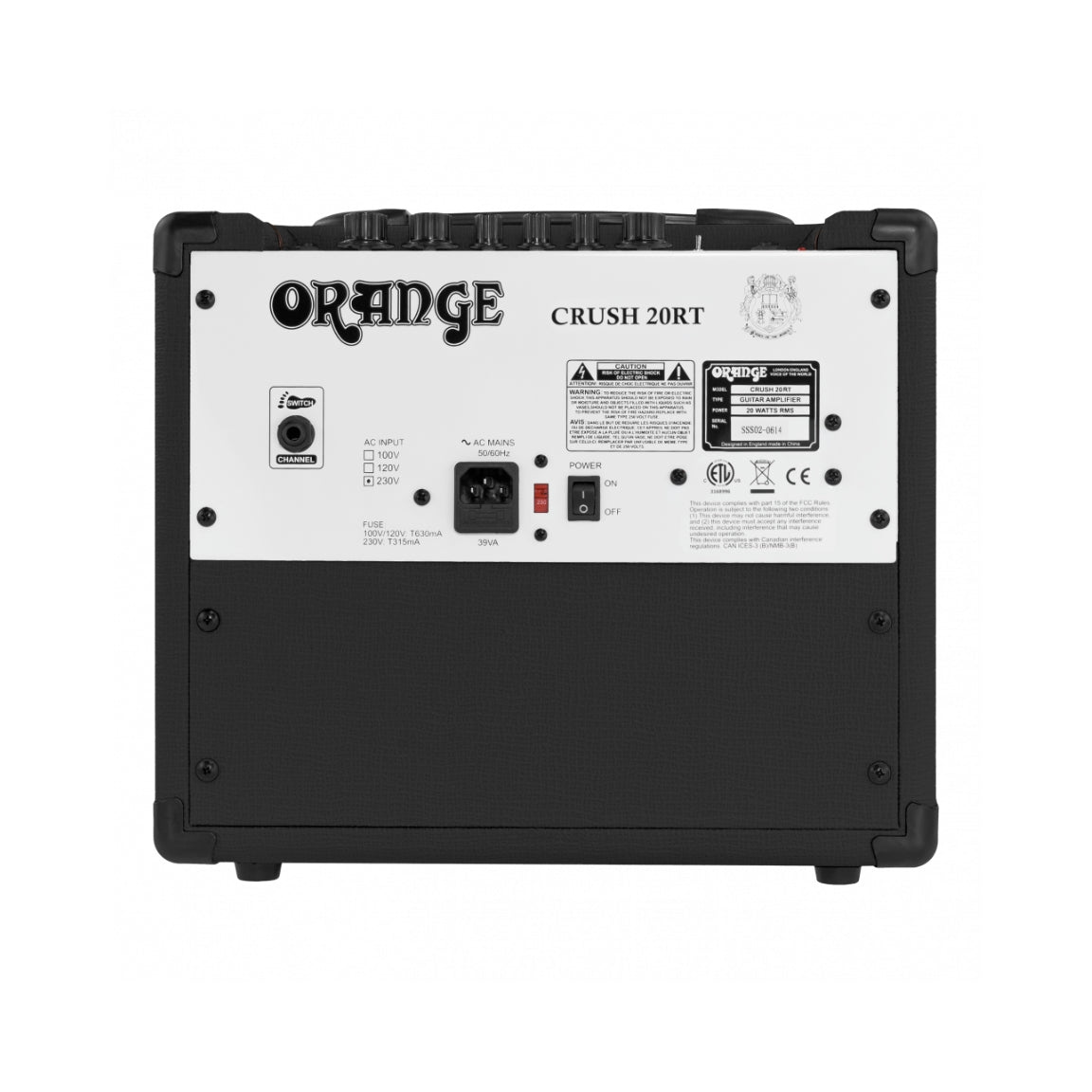 Orange - Crush 20RT 1 x 8-inch 20-watt Combo Amp - Black
