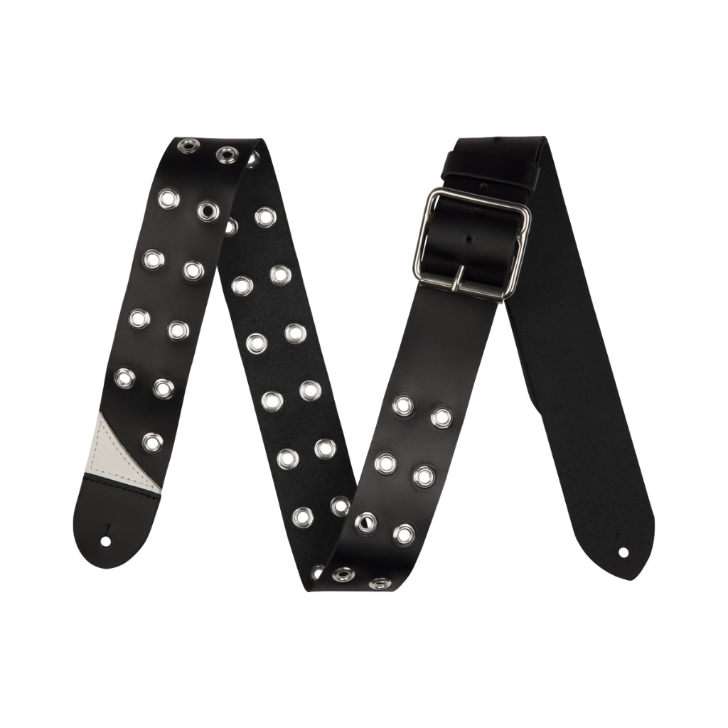 Jackson - Grommet Leather Strap - Black