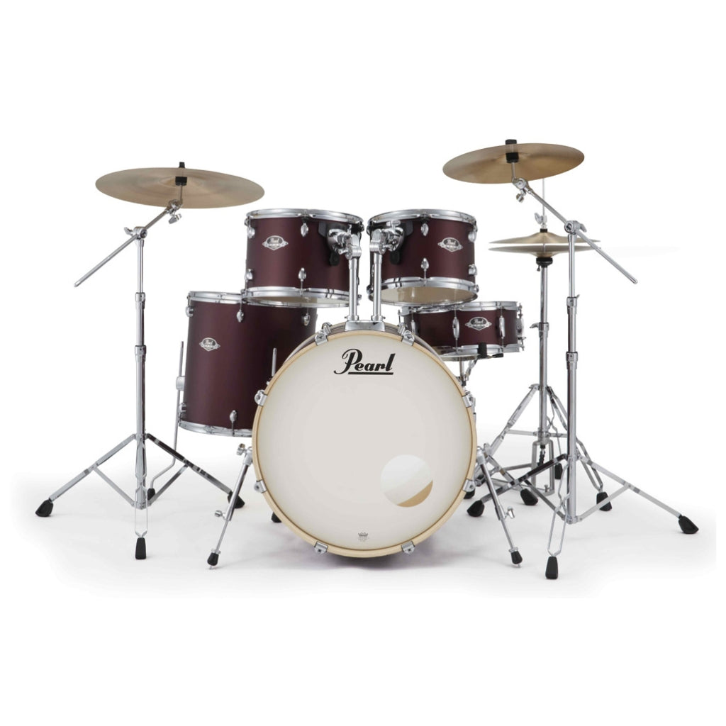 Pearl - Export Plus 22" Rock Drum Kit with Zildjian Cymbals - Satin Scarlet