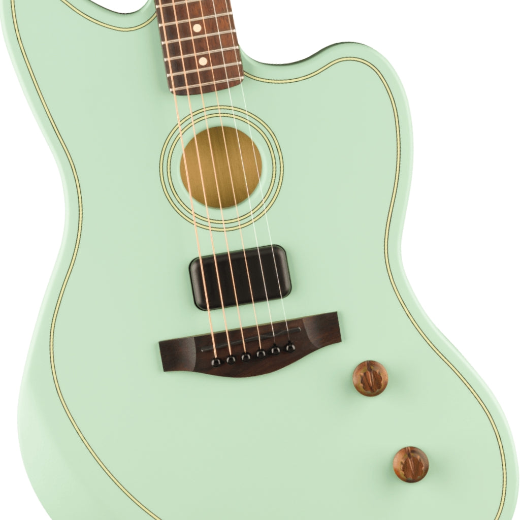 Fender - Limited Edition Acoustasonic Standard Jazzmaster Acoustic-Electric Guitar - Surf Green