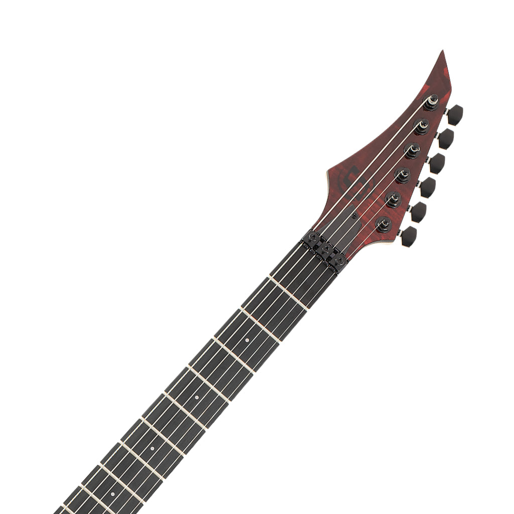 S by Solar SB4.6FRFBR Electric Guitar - Flame Blood Red
