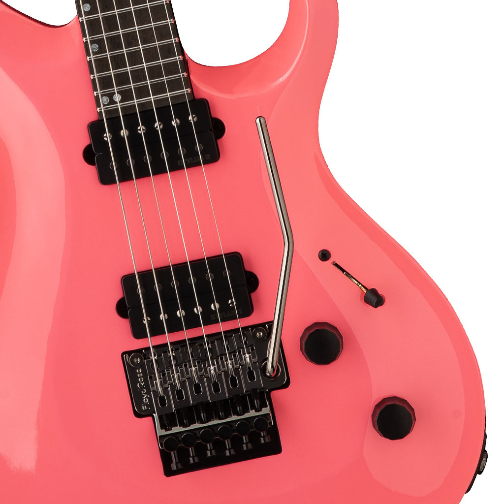 PRS Tekton Floyd Electric Guitar with Floyd Rose Tremolo - Hot Pink w/Black Satin Neck