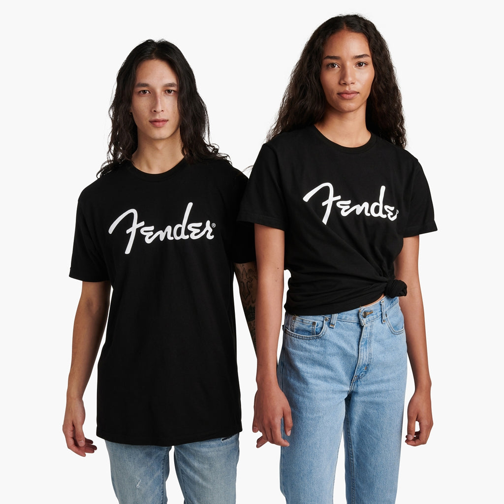 Fender Spaghetti Logo T Shirt Black L