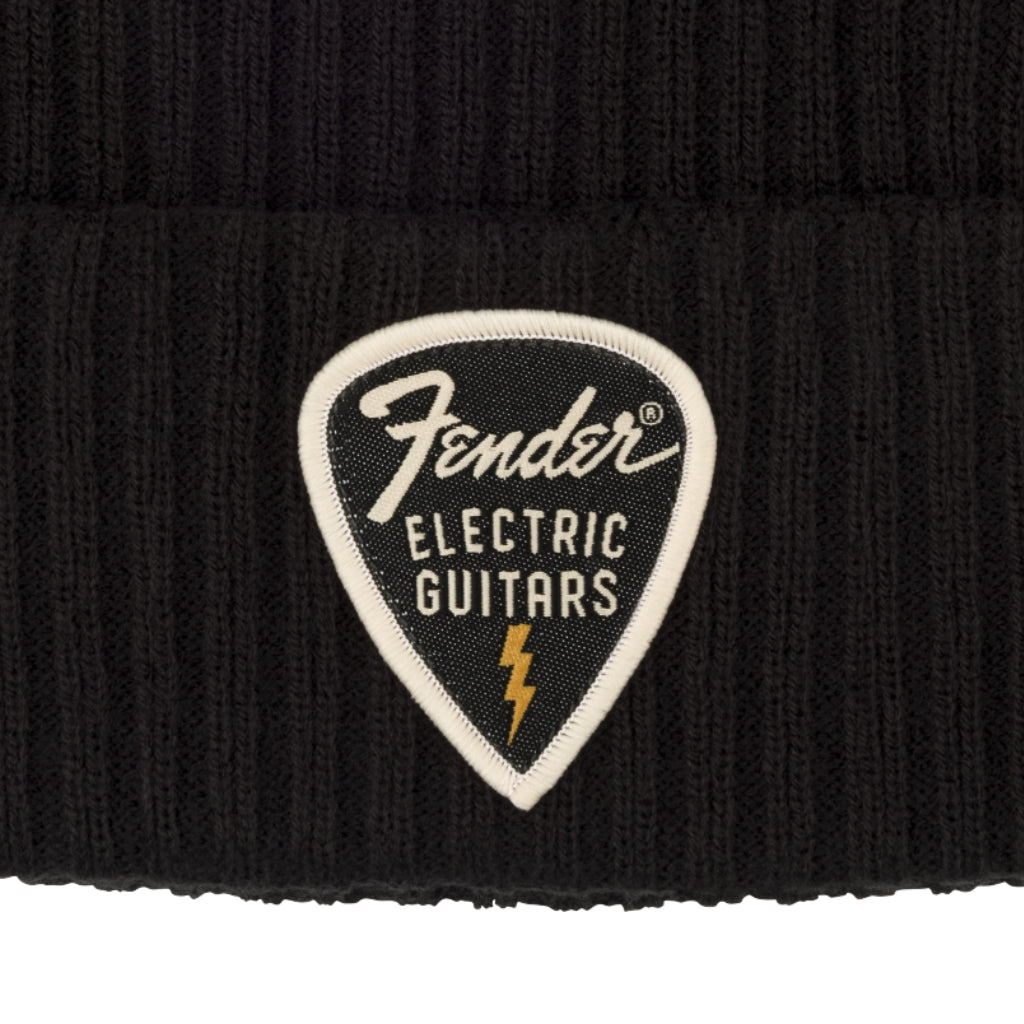 Fender - Pick Patch Ribbed Beanie - Black