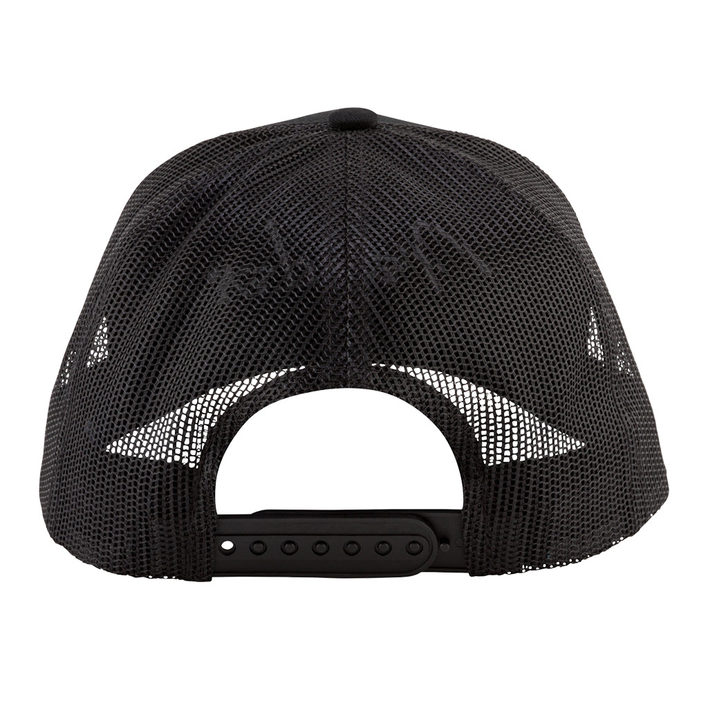 Fender Fender Silver Thread Logo Snapback Trucker Hat Black, One Size Fits Most