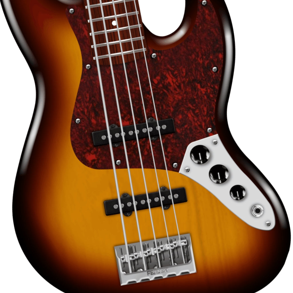 Fender American Professional Jazz Bass V Guitar - 3-Color Sunburst, Rosewood Fingerboard
