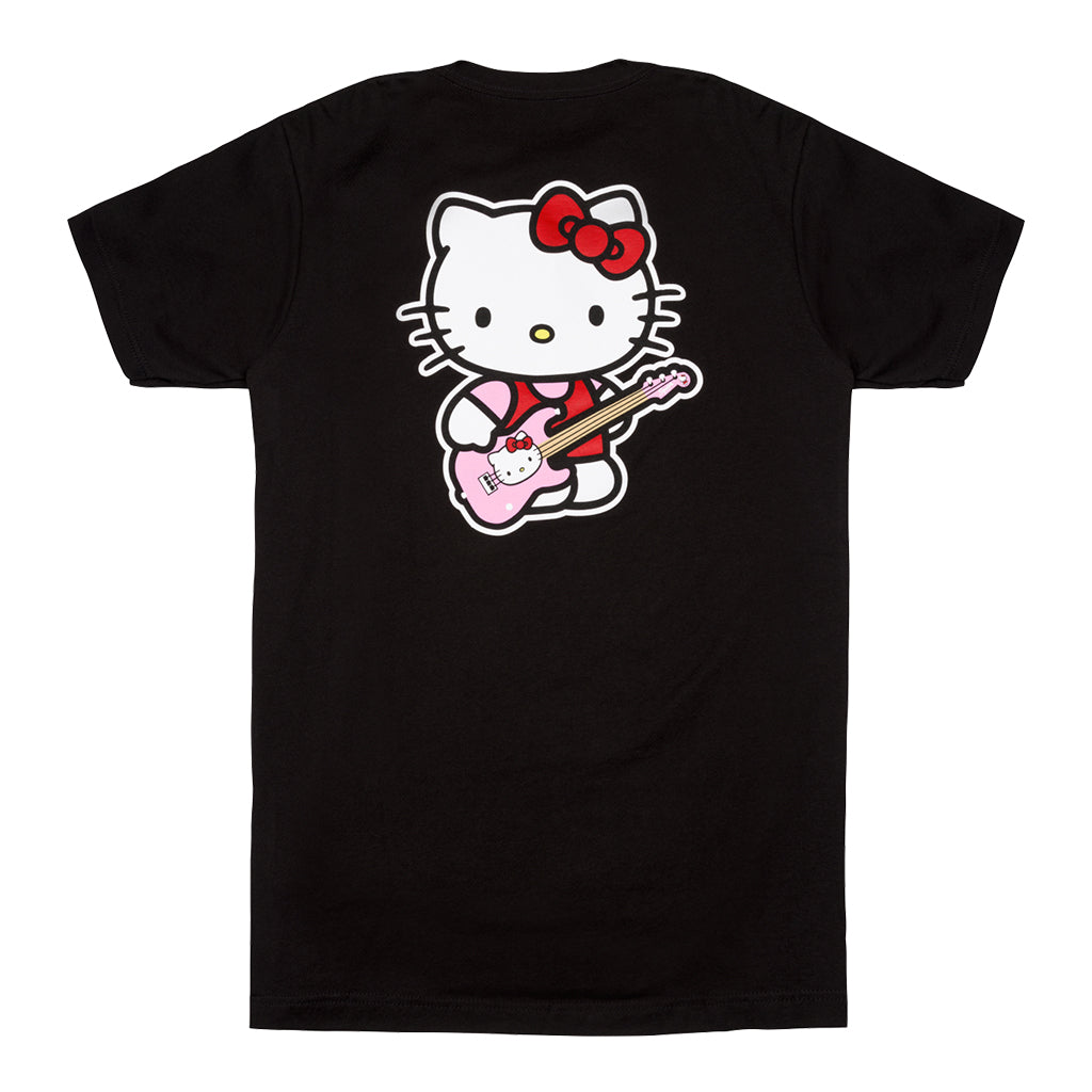 Fender Hello Kitty Back Logo Black Tee Small