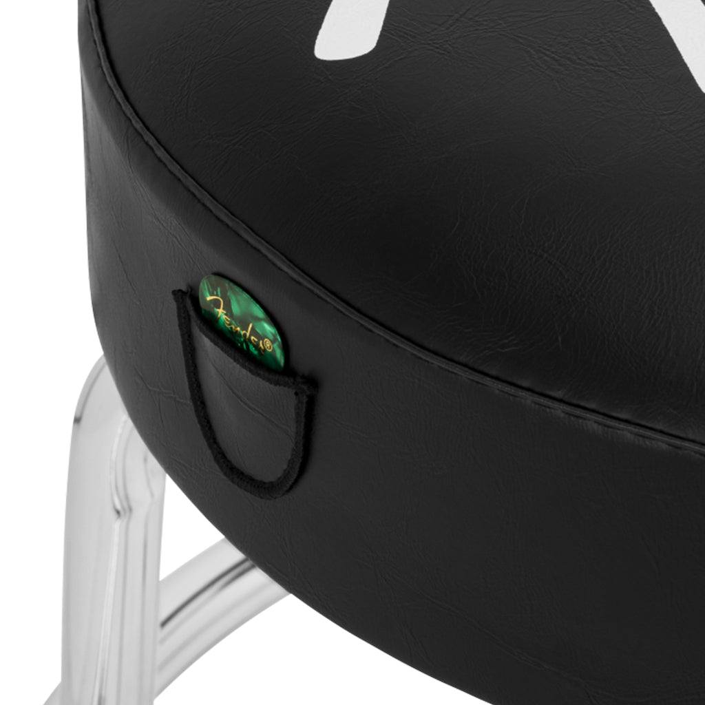 Fender Spaghetti Logo Pick Pouch Barstool in Black 30 inch