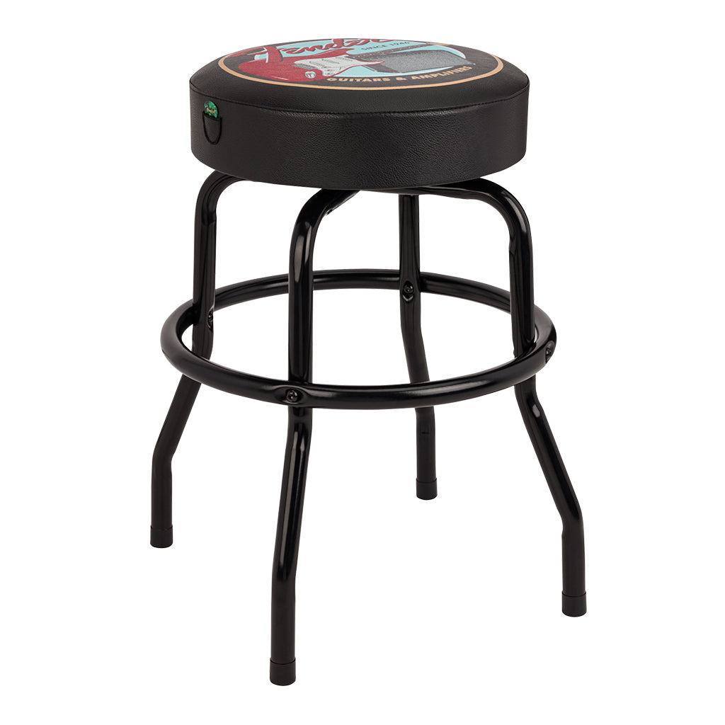 Fender Guitars and Amps Pick Pouch Barstool in Black 24 Inch