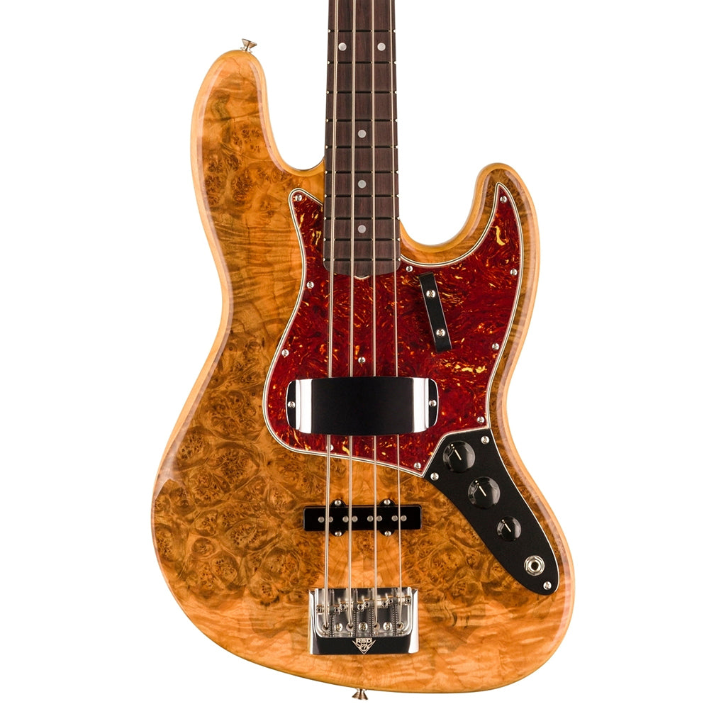 Fender Custom Shop Artisan Maple Burl Jazz Bass NOS Aged Natural