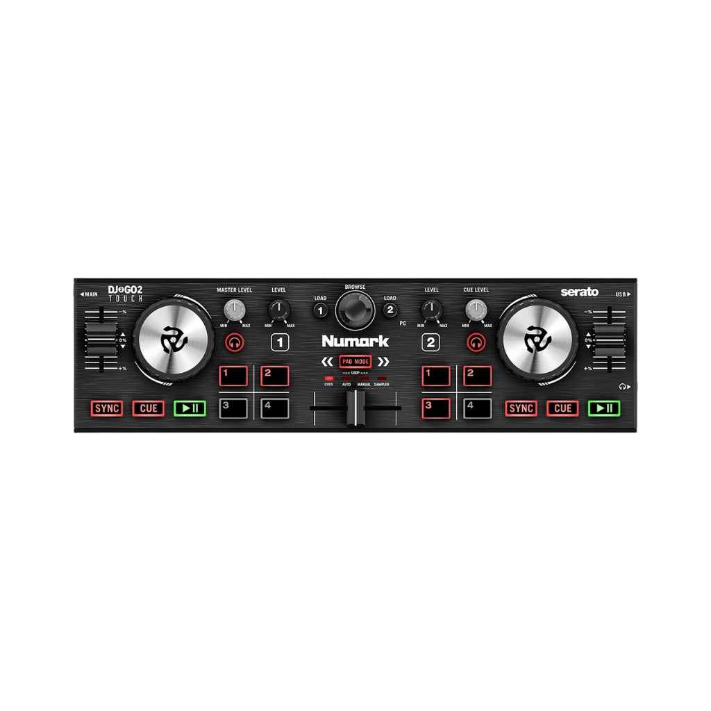 Numark - DJ2GO2 Touch Pocket - DJ Controller with Capacitive Touch Jog Wheels