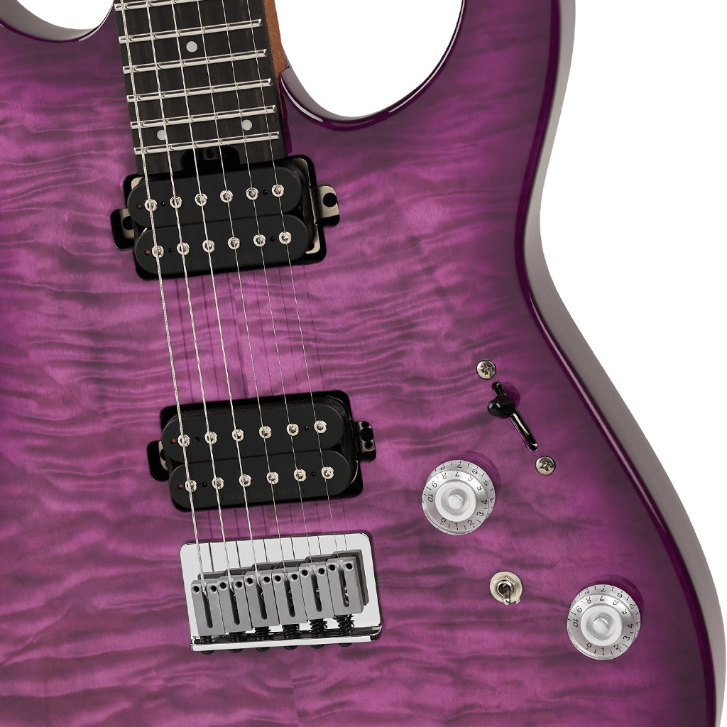 Charvel Pro-Mod Plus DK24 HH HT EB QM Electric Guitar - Violet Radiance