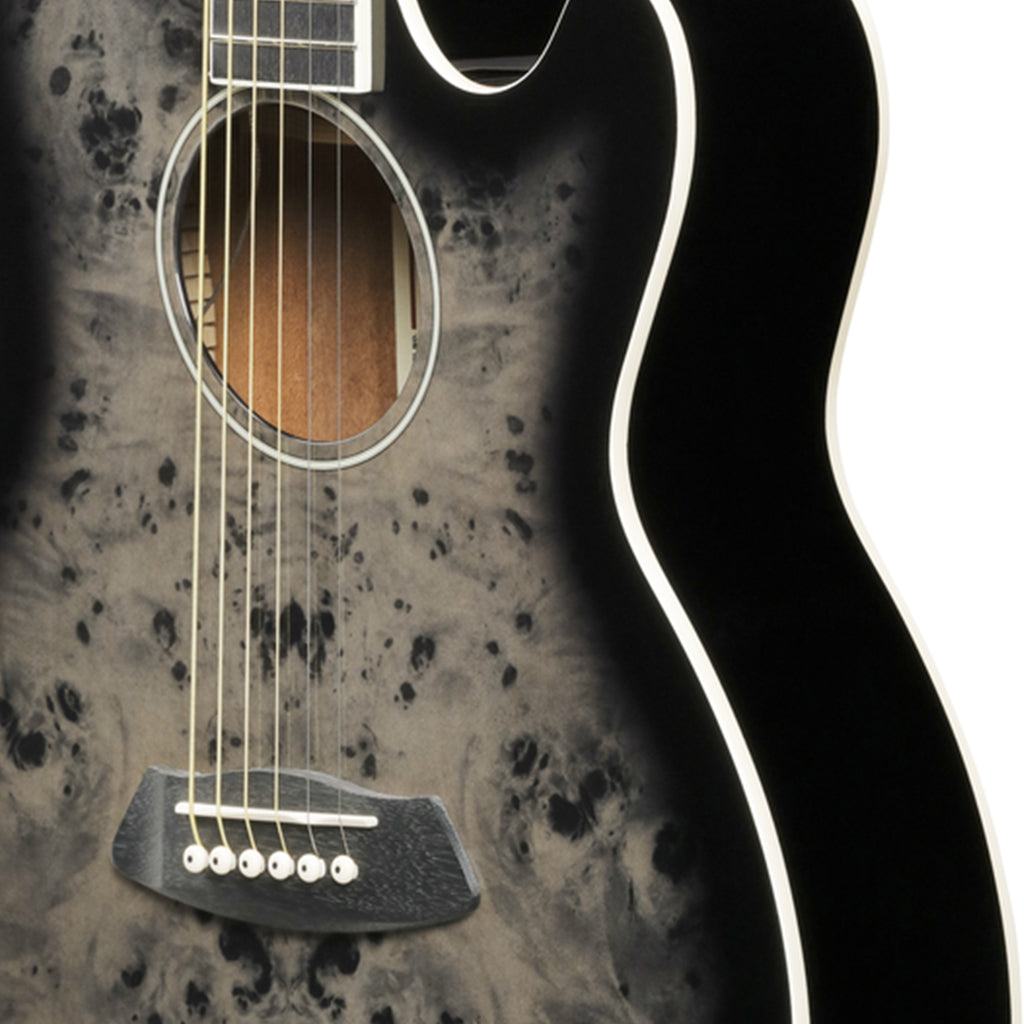 Ibanez TCY10PA Acoustic Guitar w/Pickup - Transparent Brown Black Burst High Gloss