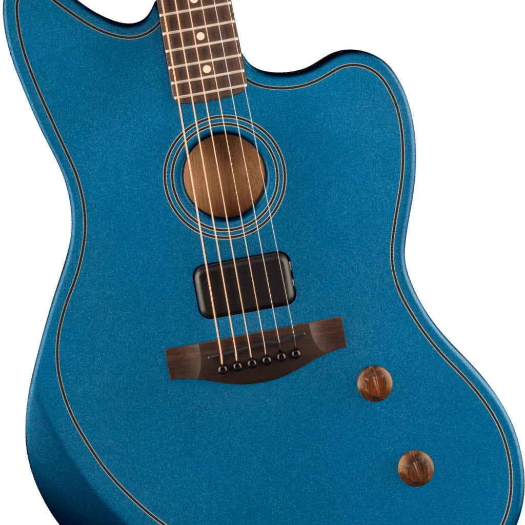 Fender - Limited Edition Acoustasonic Standard Jazzmaster Acoustic-Electric Guitar - Lake Placid Blue