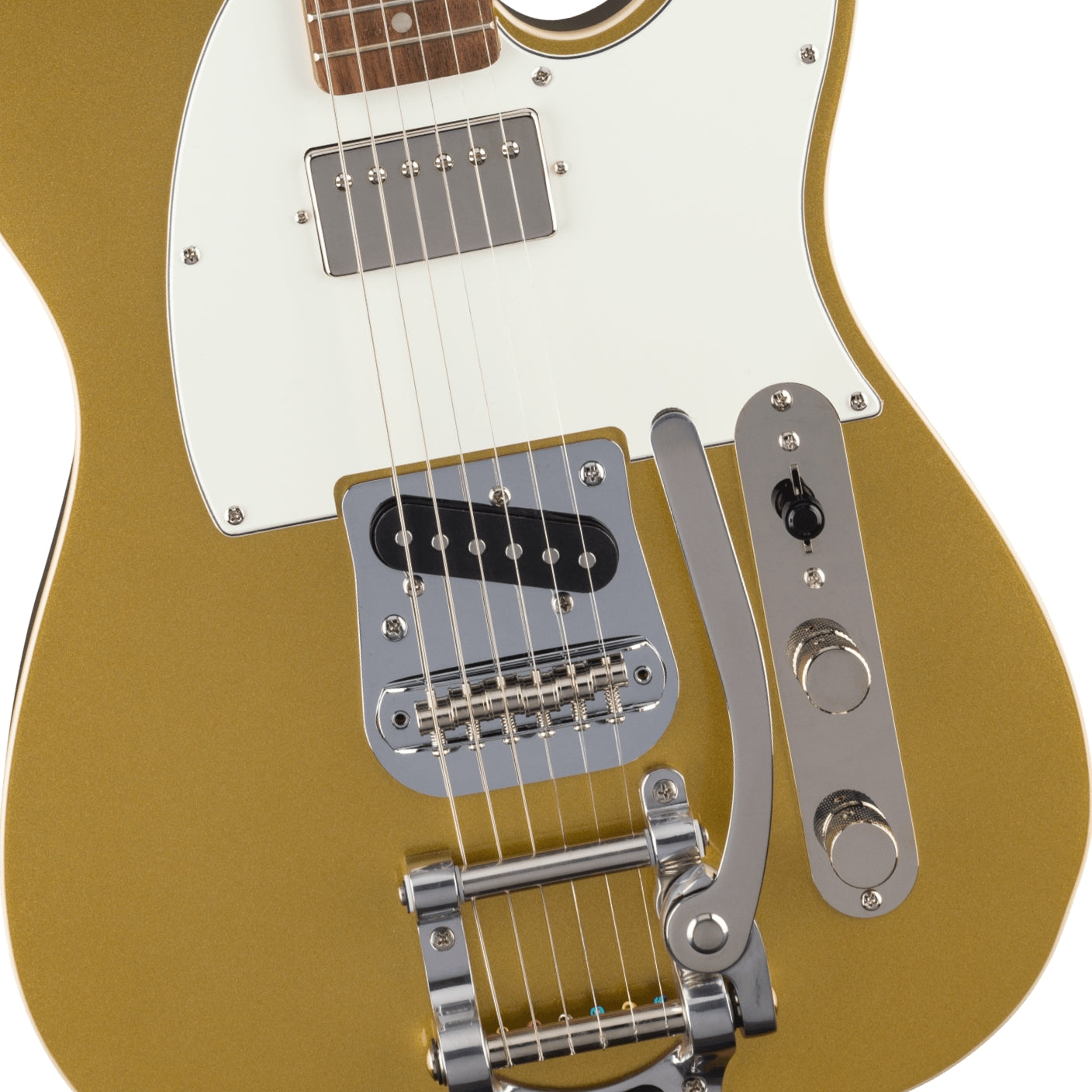 Squier - Classic Vibe Custom Telecaster SH with Bigsby Electric Guitar - Aztec Gold
