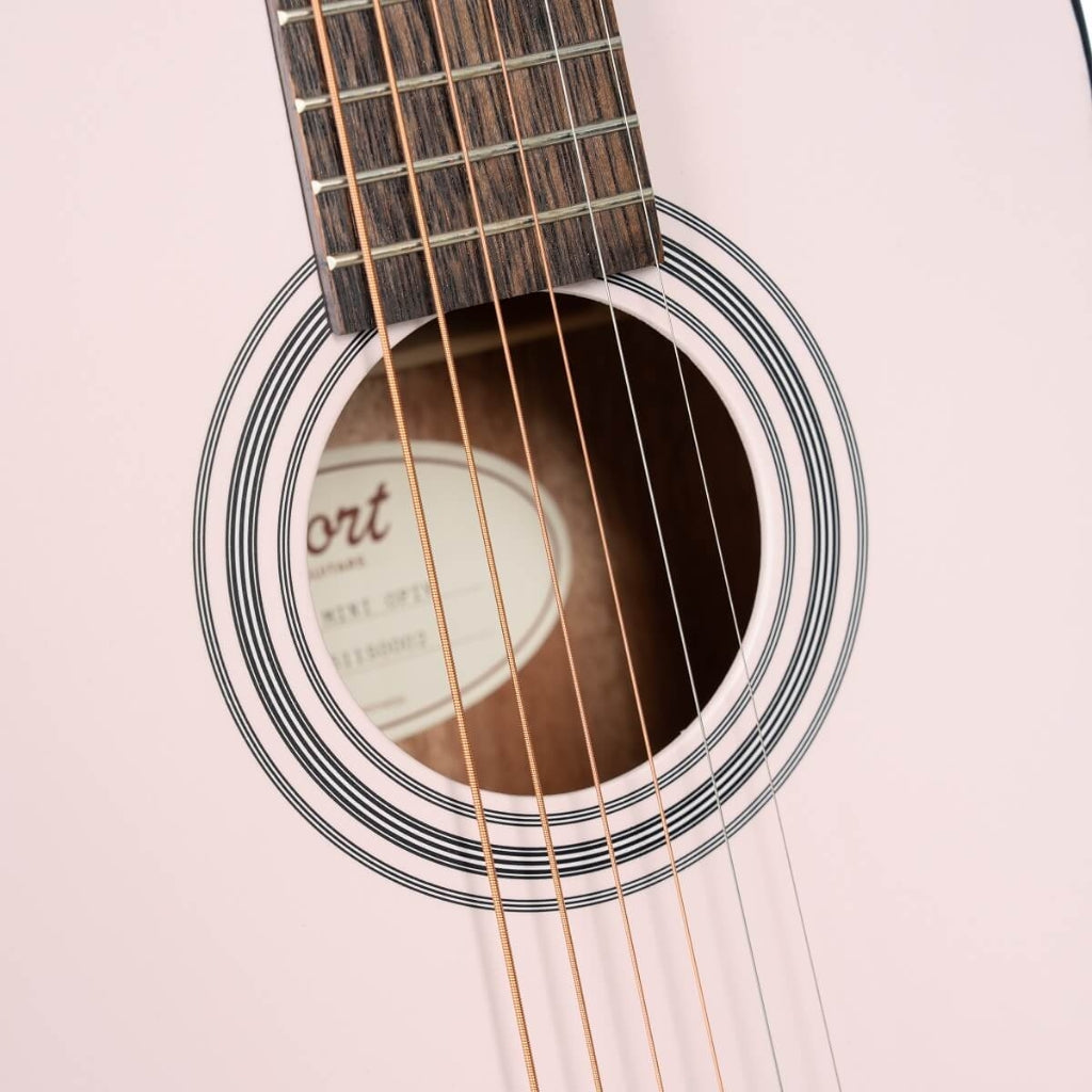 Cort - Standard AD Mini Dreadnought Acoustic Guitar - Open Pore Ivory