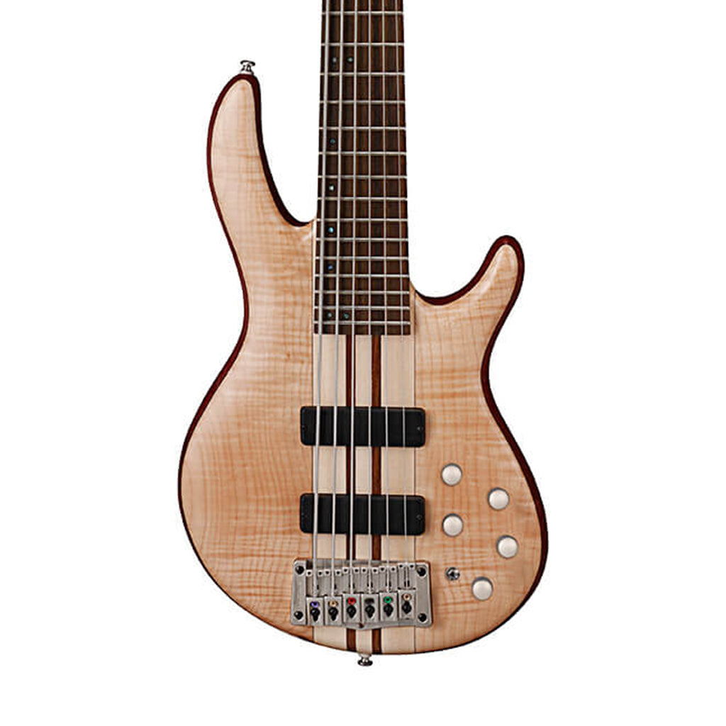 Cort A6 Plus FMMH 6-String Bass Guitar - Open Pore Natural sky music