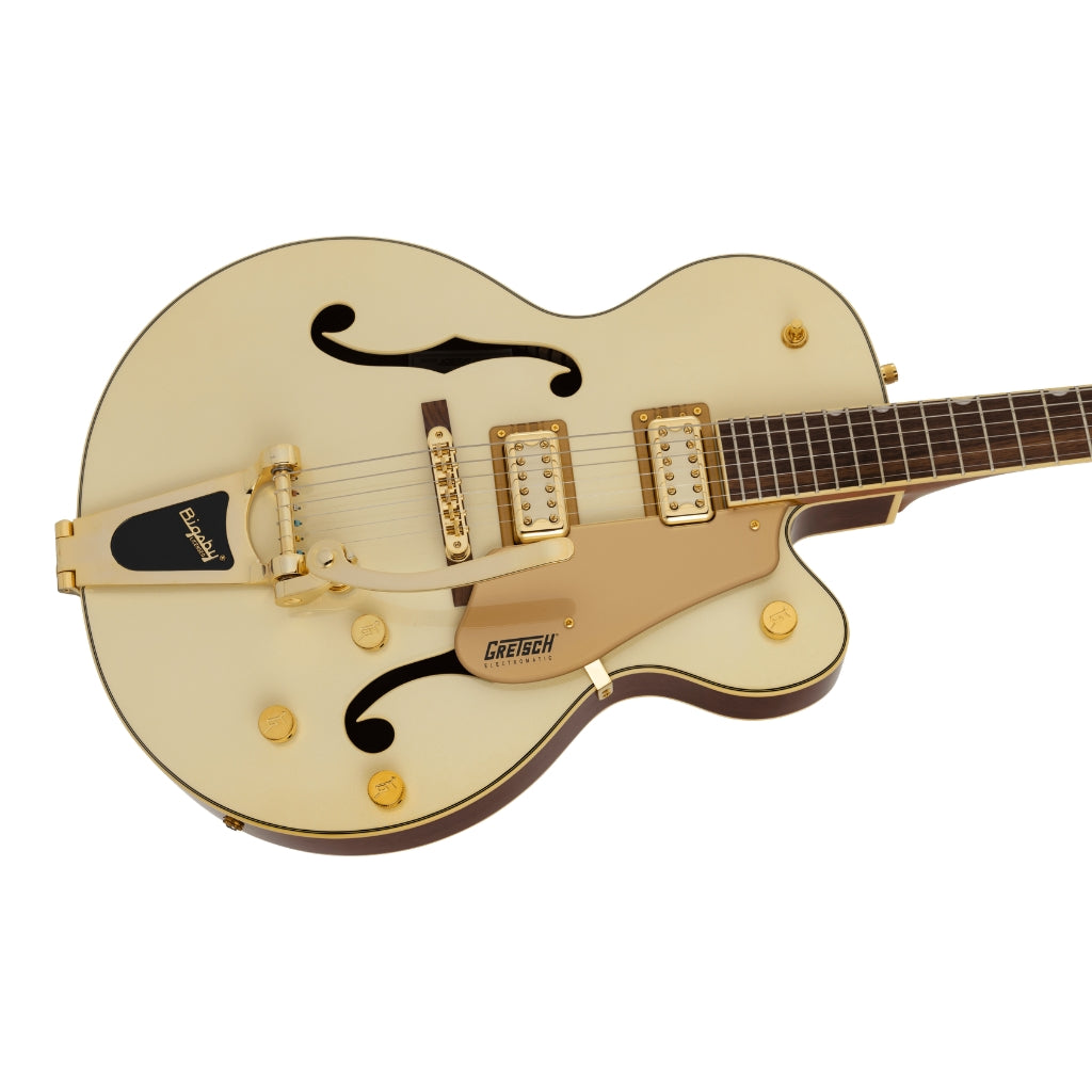 Gretsch - G5420TG Electromatic Pristine LTD Hollow Body Single-Cut with Bigsby Electric Guitar - White Gold, Laurel Fingerboard