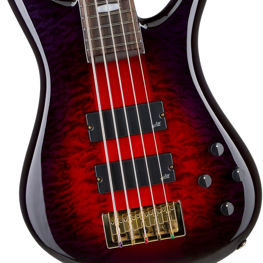 Spector - Icon NS-5 Neck Through Electric Bass Guitar - Purple Cherry