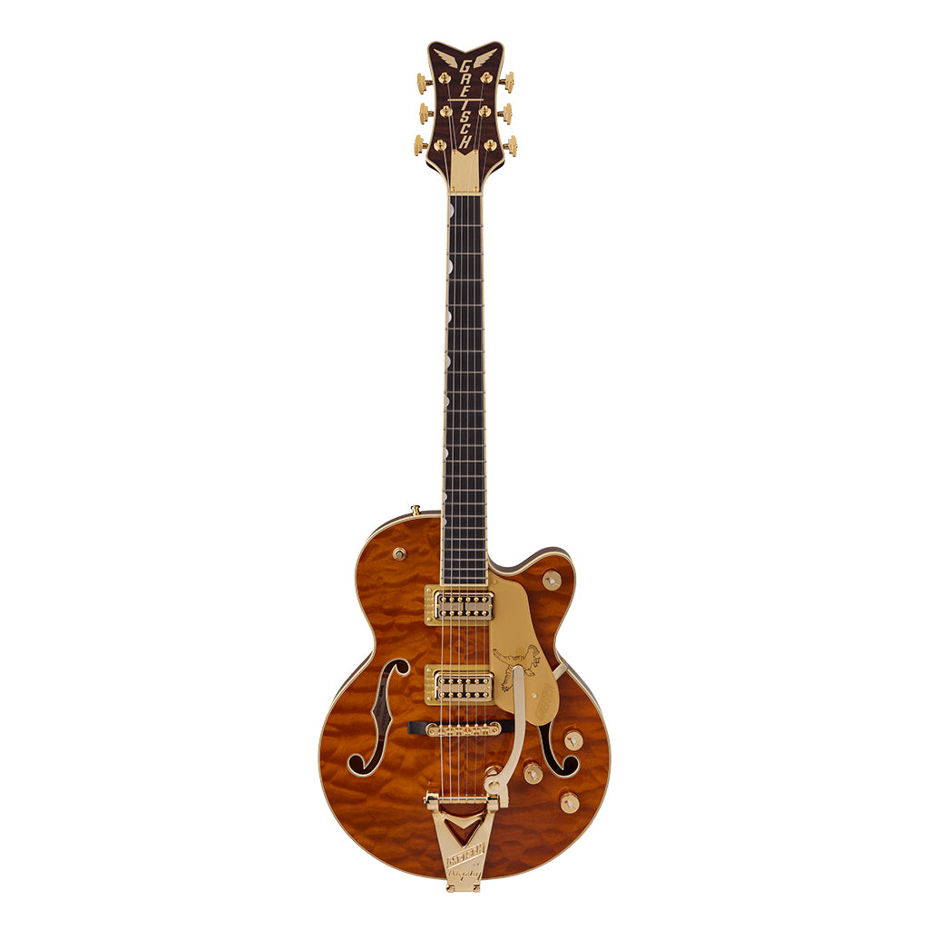 Gretsch Limited Edition Falcon Center Block Jr. with Bigsby Quilted Maple, Ebony Fingerboard Roundup Orange