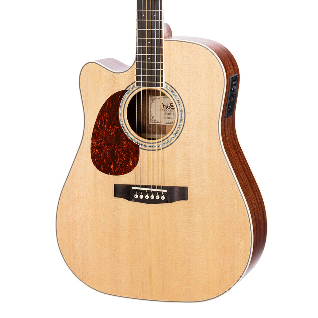 Cort MR710F Left Handed NS Dreadnought Cutaway with Pickups Natural Satin