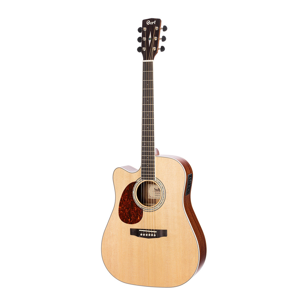 Cort MR710F Left Handed NS Dreadnought Cutaway with Pickups Natural Satin