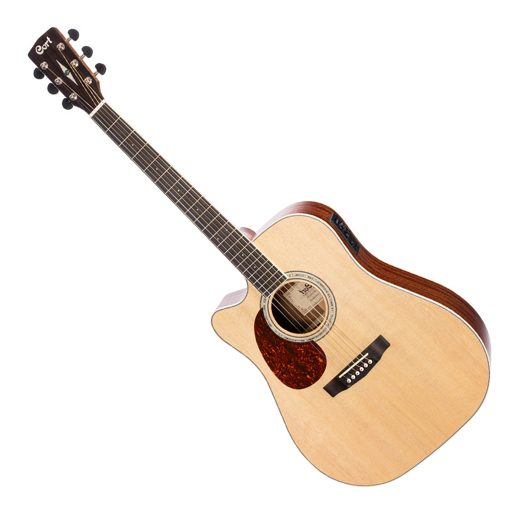Cort MR710F Left Handed NS Dreadnought Cutaway with Pickups Natural Satin