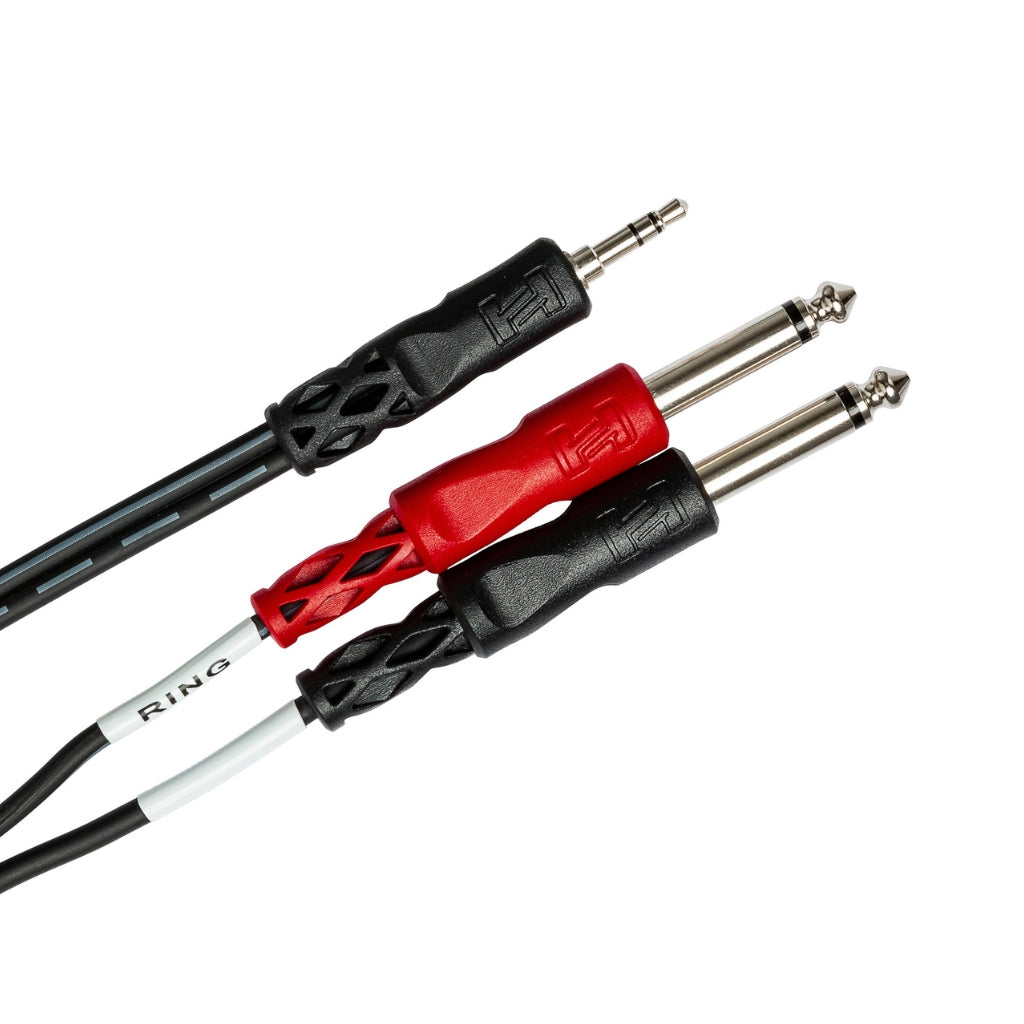 Hosa Technology - 3.5 mm TRS to Dual 1/4 in TS - Stereo Breakout Cable 3ft