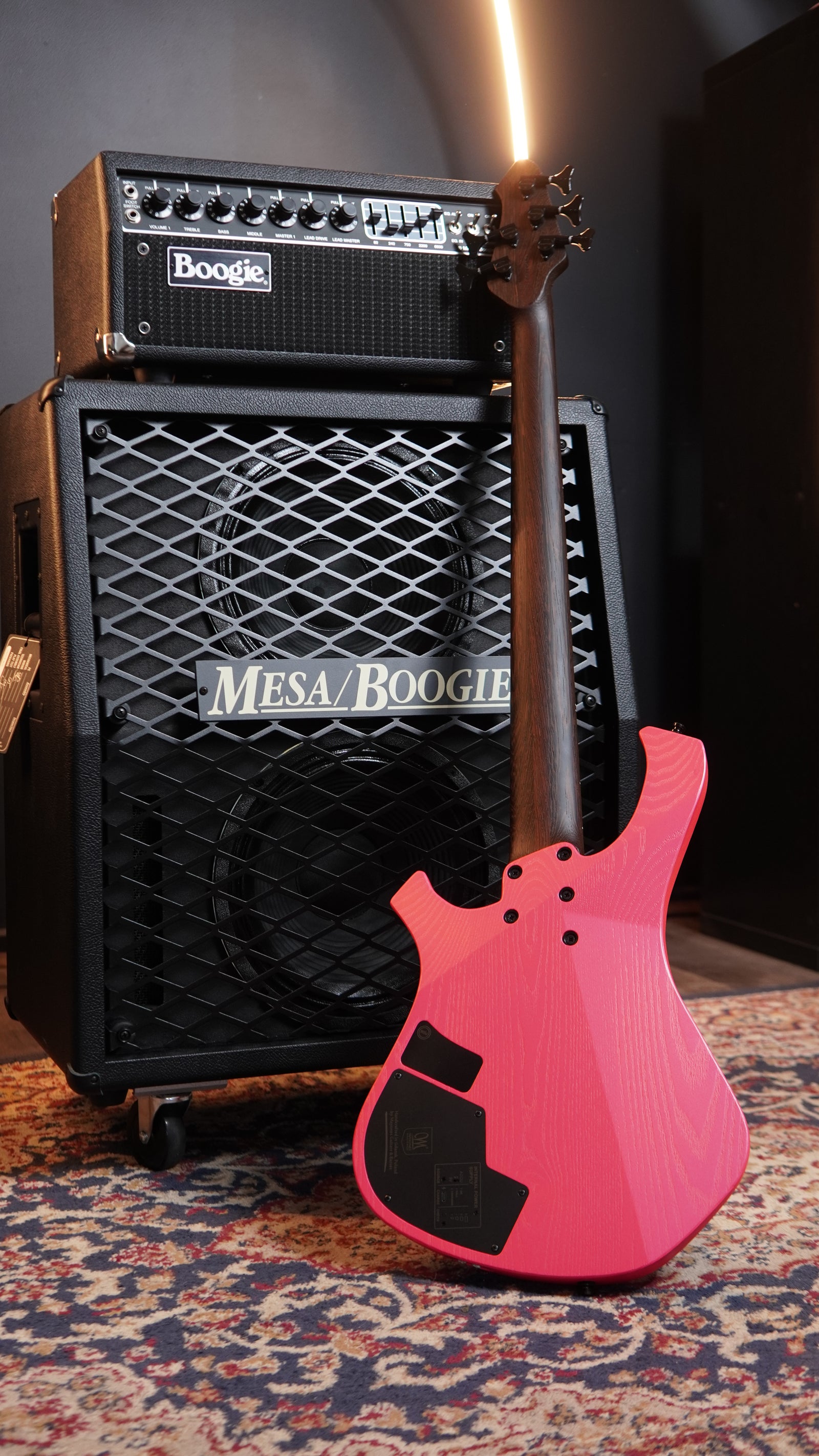 Mayones Ori Enji 5 Bass Guitar - Monolith Hot Pink
