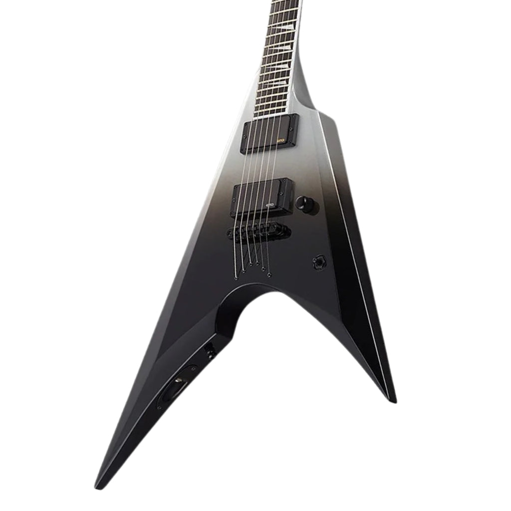 ESP - E-II Arrow Neck Thru Electric Guitar - Black Silver Fade