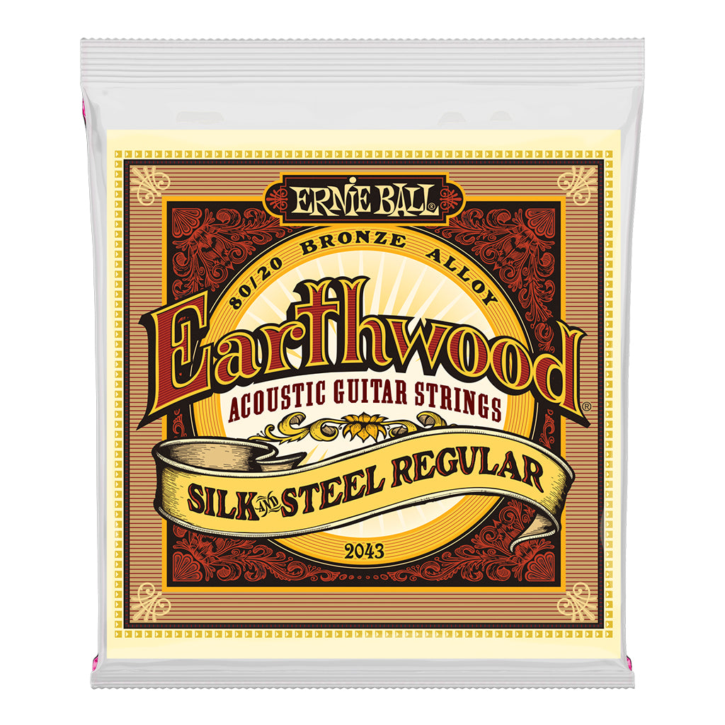 Ernie Ball Earthwood Silk & Steel Regular 80/20 Bronze Acoustic Guitar Strings 13 56 Gauge