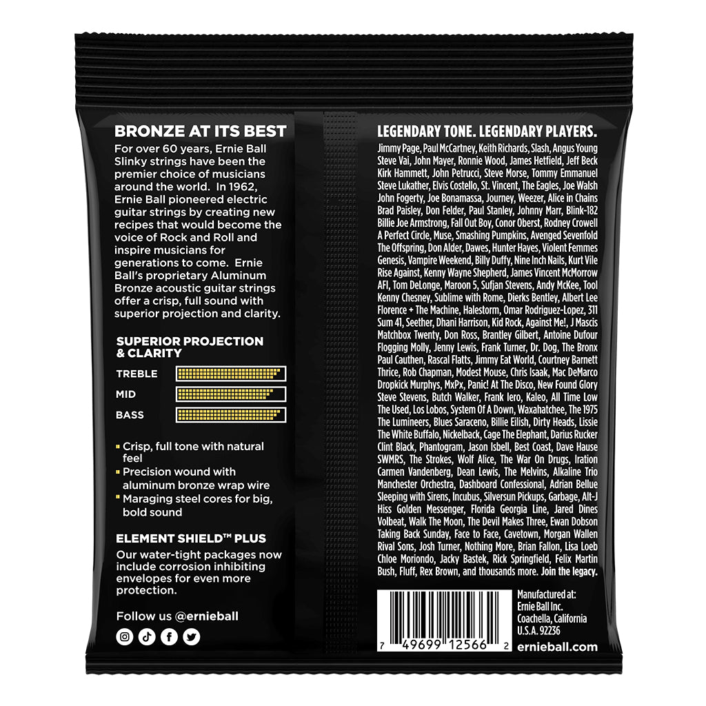 Ernie Ball E2566 Aluminium Bronze 12-54 Acoustic Guitar Strings