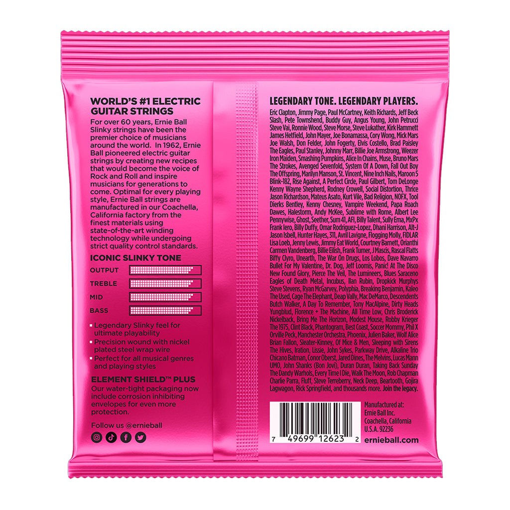 Ernie Ball Super Slinky 7 String Nickel Wound Electric Guitar Strings 9 52 Gauge Guitar Strings P02623
