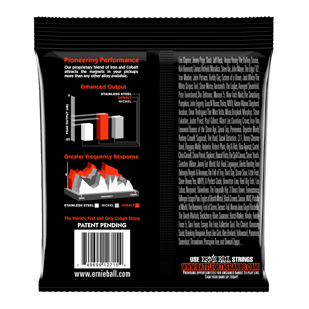 Ernie Ball Skinny Top Heavy Bottom Slinky Cobalt Electric Guitar Strings 10 52 Gauge