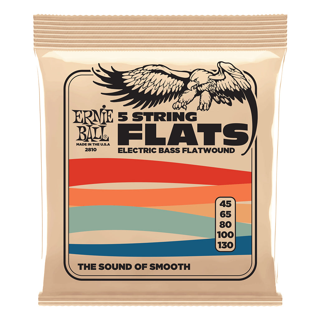 ERNIE BALL 2810 FLAT WOUND 5 STRING ELECTRIC BASS STRINGS Fretted Instrument Strings P02810