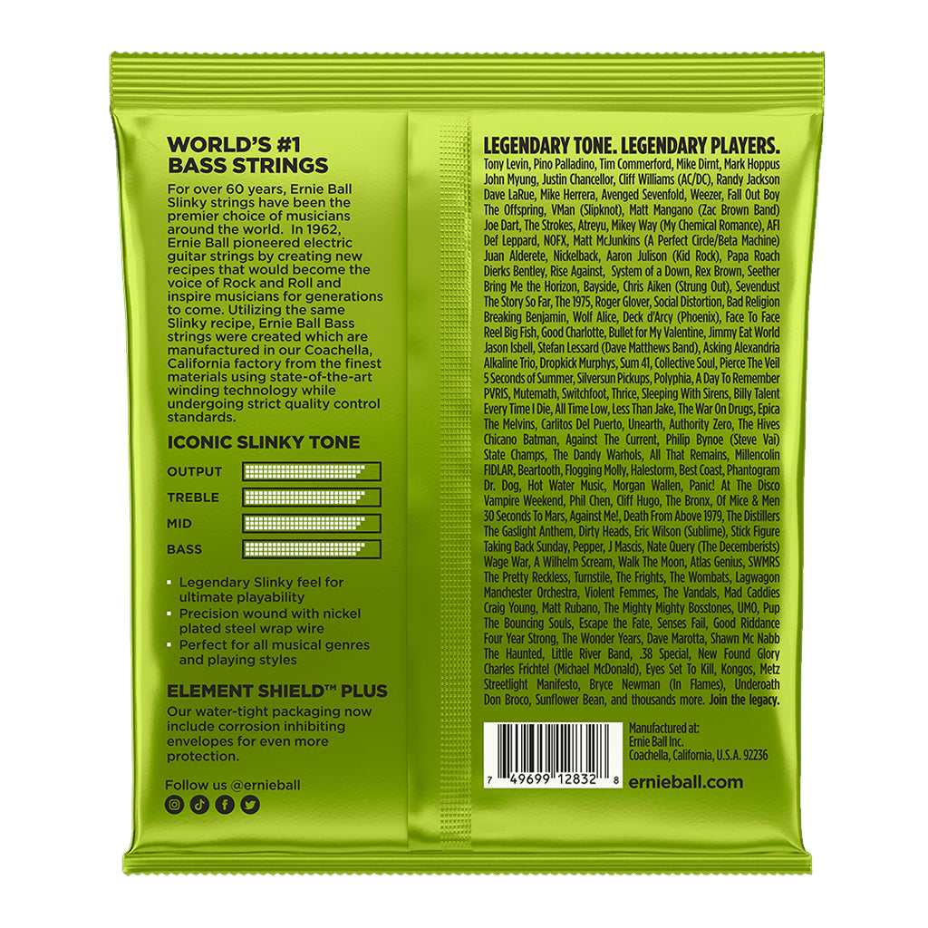 Ernie Ball Regular Slinky 5-String Nickel Wound Electric Bass Strings, 45-130 Gauge