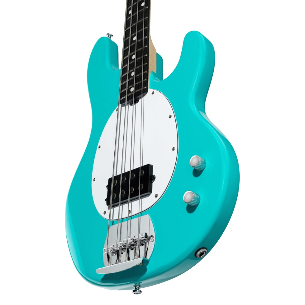 Sterling by Music Man - Ray2 StingRay Bass - Electric Blue with Amaranth Neck
