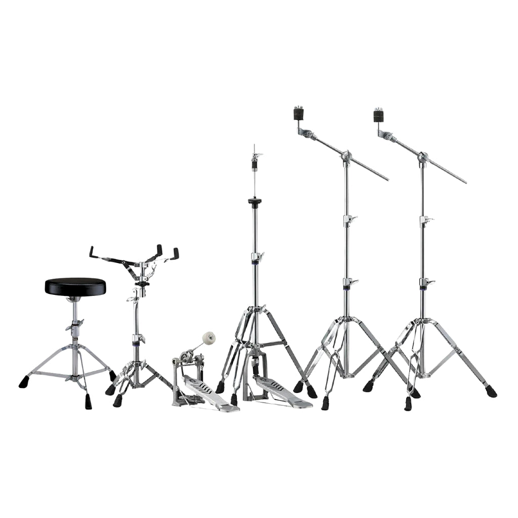 Yamaha - Rydeen Fusion Size 5-Piece Complete Drum Set with Hardware and Cymbals - Silver Glitter