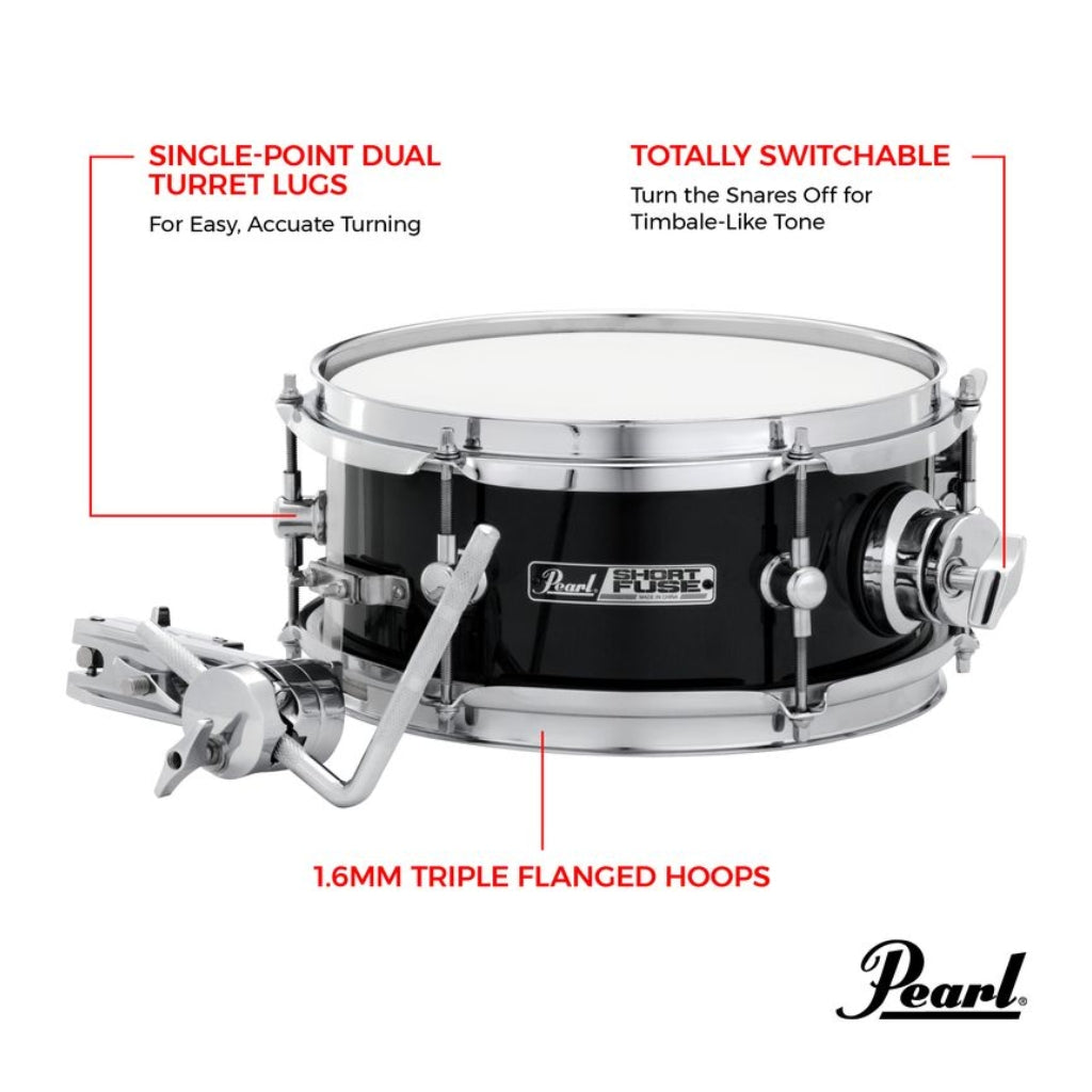 Pearl - 10”x4.5" - Short Fuze Snare Drum + Mount